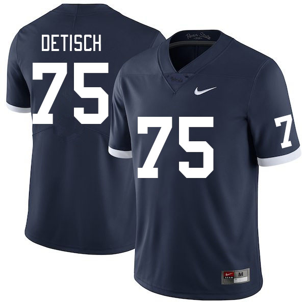 Men #75 Matt Detisch Penn State Nittany Lions College Football Jerseys Stitched Sale-Retro - Click Image to Close